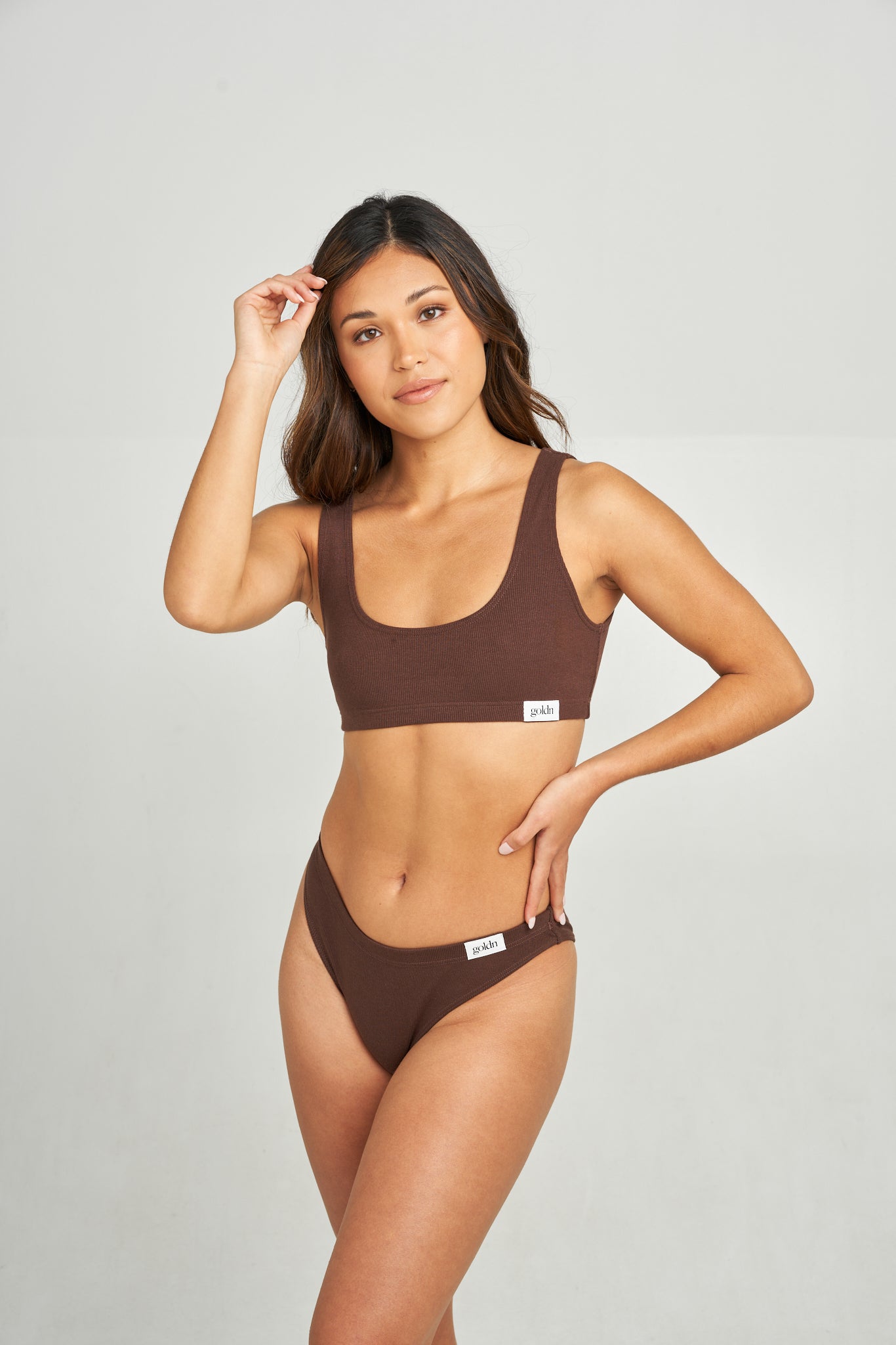High Leg Cheeky in Chestnut